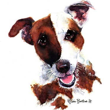 Jack Russell Terrier
$210
12 x 12” 
Black wood Frame